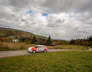 Marek Suder i Marcin Kowalik (Ford Sierra Cosworth 4x4) - zwycięzcy 66. Rajdu Wisły i Historycznej Klasyfikacji Generalnej Motul HRSMP 2021 (fot. Jakub Rozmus) 2