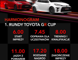 Harmonogram 1. rundy TOYOTA GR CUP i imprezy GR ZLOT 2022