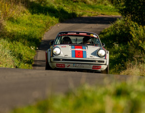 Piotr Zaleski i Piotr Szadkowski (Porsche 911 SC) to najlepszy duet 49. Rajdu Świdnickiego-Krause w kategorii FIA 3 (rajdówki z lat 1976-81, fot. Jakub Rozmus)